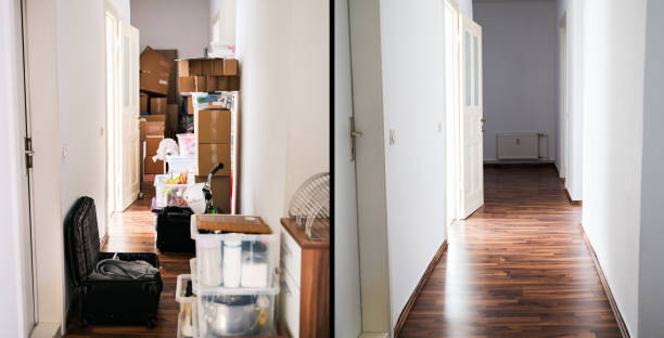 house mess and junk declutter before and after
